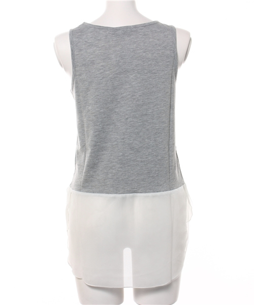 OUTLET（アウトレット）の「【Discoat Petit】裾チュールタンク（タンクトップ・レディース・オフホワイト/杢グレー・LARGE/MEDIUM）」の3枚目の写真