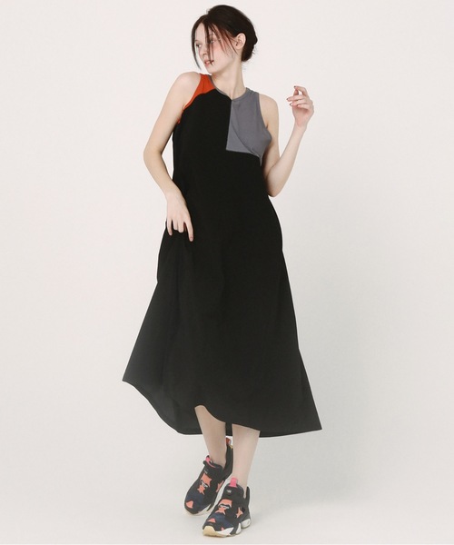 bedsidedrama（ベットサイドドラマ）の「Colored Tank Dress（ワンピース・レディース・ライトグレー/ブラック・2）」の2枚目の写真