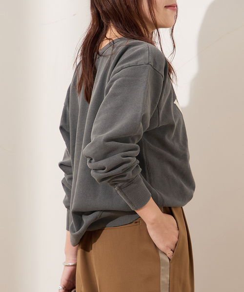 MIXTA（ミクスタ）の「【MIXTA/ミクスタ】WEST COAST CREW SWEATSHITS：スウェット（スウェット・レディース・ブラック/アイボリー・MEDIUM）」の7枚目の写真