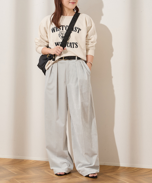 MIXTA（ミクスタ）の「【MIXTA/ミクスタ】WEST COAST CREW SWEATSHITS：スウェット（スウェット・レディース・ブラック/アイボリー・MEDIUM）」の8枚目の写真