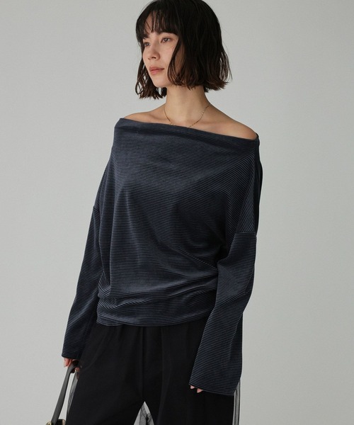 ✨新品✨BABYLONE ベロアドレーププルオーバー 洗濯可】ベロアドレーププルオーバー（Tシャツ/カットソー）｜BABYLONE