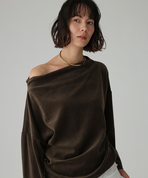 ✨新品✨BABYLONE ベロアドレーププルオーバー 洗濯可】ベロアドレーププルオーバー（Tシャツ/カットソー）｜BABYLONE