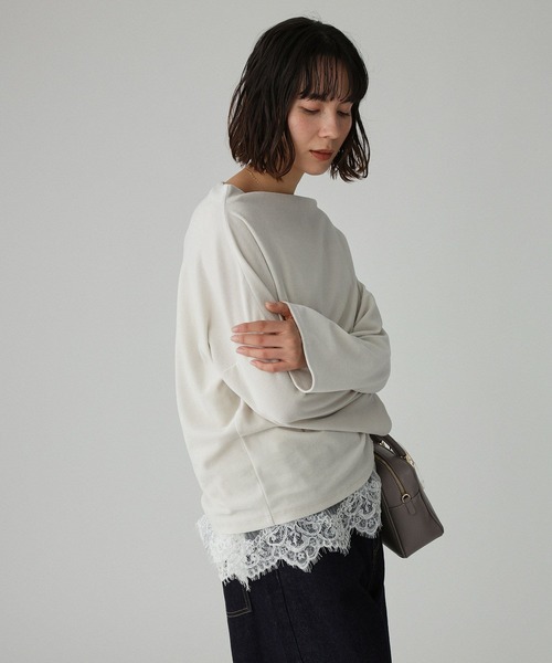 セール】【洗濯可】ベロアドレーププルオーバー（Tシャツ/カットソー