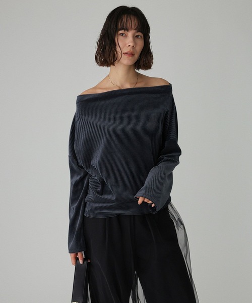 洗濯可】ベロアドレーププルオーバー（Tシャツ/カットソー）｜BABYLONE