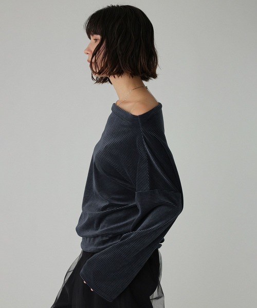 洗濯可】ベロアドレーププルオーバー（Tシャツ/カットソー）｜BABYLONE