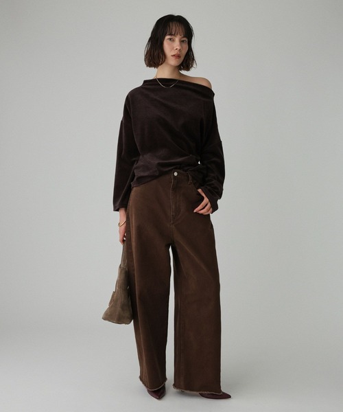 ✨新品✨BABYLONE ベロアドレーププルオーバー 洗濯可】ベロアドレーププルオーバー（Tシャツ/カットソー）｜BABYLONE