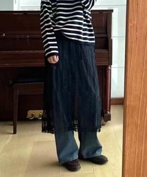 Vipoa（ヴィポア）の「Sheer lace layered skirt（スカート）」