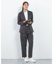 SUIT SELECT（スーツセレクト）の「【おうちで洗える】【すぐ着られるパンツ裾上げ済仕様】【通年】1釦シングルパンツスーツ/ウエストシャーリング（スーツセット）」