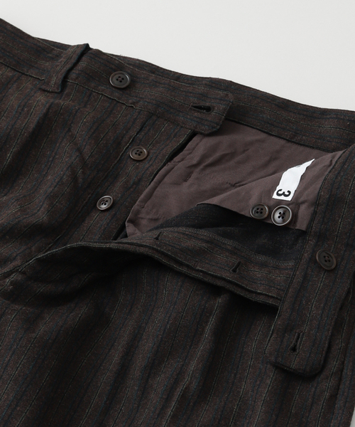 ts(s)(ティーエスエス)の「ts(s) / ティーエスエス Stripe C/W 3 Tuck Baggy Pants(スラックス・メンズ・ブラウン・2/3)」の5枚目の写真