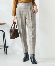 a.v.v（アーヴェヴェ）の「【イージーケア/洗える/ストレッチ】裏起毛美ラクるスッキリ見えチェックテーパードパンツ（その他パンツ）」