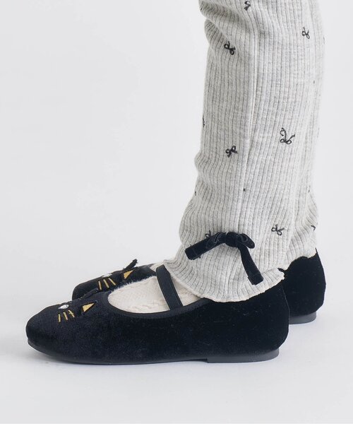 apres les cours（アプレレクール）の「【あったか】リボン裏起毛リブレギンス/7days Style（その他パンツ・キッズ・グレー/ブラック/アイボリー・80/90/100/110/120/130）」の6枚目の写真
