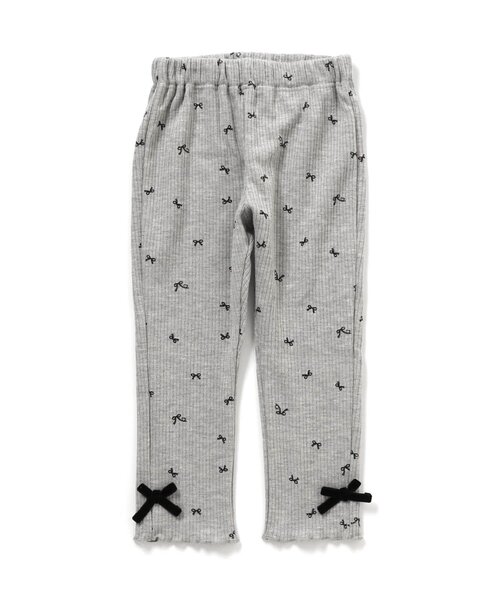 apres les cours（アプレレクール）の「【あったか】リボン裏起毛リブレギンス/7days Style（その他パンツ・キッズ・グレー/ブラック/アイボリー・80/90/100/110/120/130）」の11枚目の写真