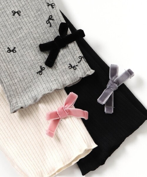 apres les cours（アプレレクール）の「【あったか】リボン裏起毛リブレギンス/7days Style（その他パンツ・キッズ・グレー/ブラック/アイボリー・80/90/100/110/120/130）」の18枚目の写真