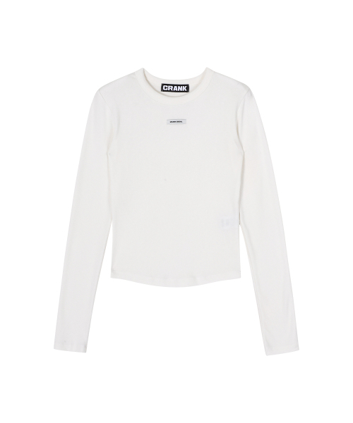 クランク CREW NECK BASIC LONG SLEEVE TOP MUSINSA公式 | CRANK ベーシックニットロングスリーブトップ_ブラック