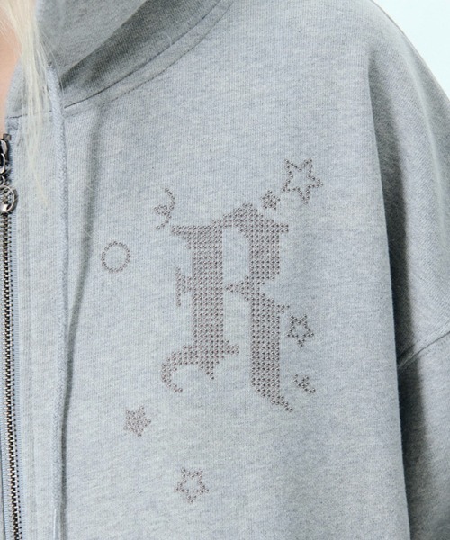 runningHIGH（ランニングハイ）の「【runningHIGH】EAR ZIP UP HOODE / 【ランニングハイ】イヤージップアップパーカー（パーカー・レディース・グレー/ブラック/パープル・ONE SIZE）」の15枚目の写真