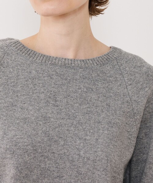 GALERIE VIE(ギャルリー ヴィー)の「スエットニット クルーネックプルオーバー(ニット/セーター・レディース・グレー/ネイビー/ホワイト・FREE)」の8枚目の写真