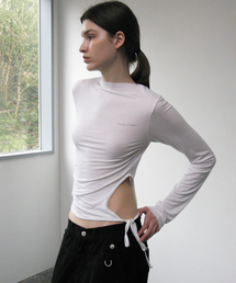 ROCKCAKE（ロックケーキ）の「Cutout Boat Neck Top - Ivory（Tシャツ/カットソー）」