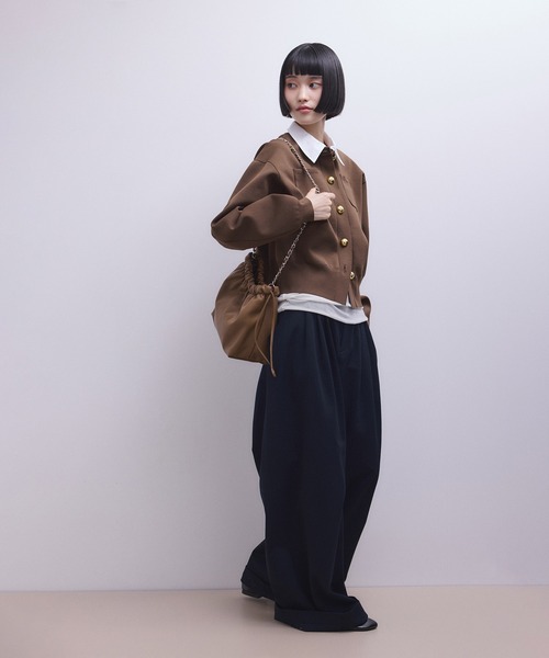 ADAM ET ROPE'（アダムエロペ）の「【WEB限定】チェーンショルダーバッグ（ショルダーバッグ・レディース・ブラック/キャメル・FREE）」の3枚目の写真