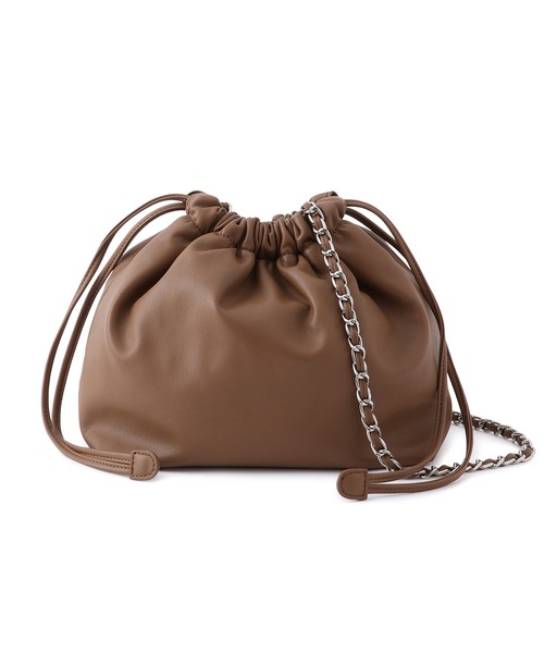 ADAM ET ROPE'（アダムエロペ）の「【WEB限定】チェーンショルダーバッグ（ショルダーバッグ・レディース・ブラック/キャメル・FREE）」の10枚目の写真