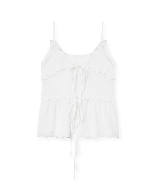 Midnight Move(ミッドナイトムーブ)の「shiffon top (white)(Tシャツ/カットソー・レディース・その他・FREE)」の2枚目の写真