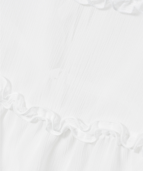 Midnight Move(ミッドナイトムーブ)の「shiffon top (white)(Tシャツ/カットソー・レディース・その他・FREE)」の3枚目の写真