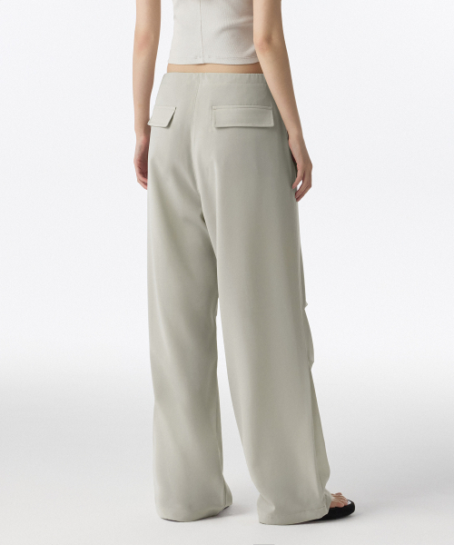 MUSINSA STANDARD WOMAN（ムシンサスタンダードウーマン）の「ウィメンズリネンライクパラシュートパンツ[ライトベージュ]（スラックス・レディース・その他・34/32/30/24/26/28）」の2枚目の写真