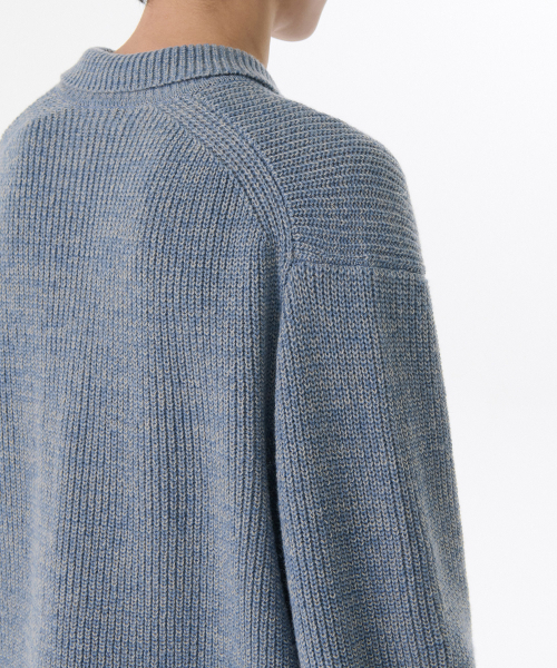 MUSINSA STANDARD（ムシンサスタンダード）の「ミックスドヤーンカラードニット [メランジブルー]（ニット/セーター・メンズ・その他・SMALL/MEDIUM/LARGE/X-LARGE/XX-LARGE）」の4枚目の写真