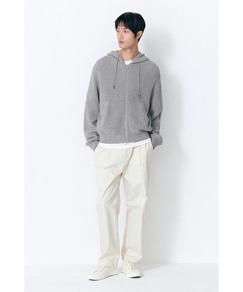 MUSINSA STANDARD（ムシンサスタンダード）の「リブニットフードパーカー[メランジグレー]（ニット/セーター・メンズ・その他・XX-LARGE/LARGE/MEDIUM/SMALL/X-LARGE）」の7枚目の写真