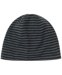NOMANUAL（NOMANUAL）の「NM STRIPE BEANIE - BLACK（ニットキャップ/ビーニー）」