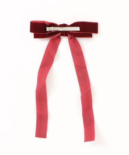 WESTSEA（ウエストシー）の「ベロア ロングリボン ヘアクリップ（バレッタ/ヘアクリップ・レディース・ブラック/ワイン・FREE）」の13枚目の写真