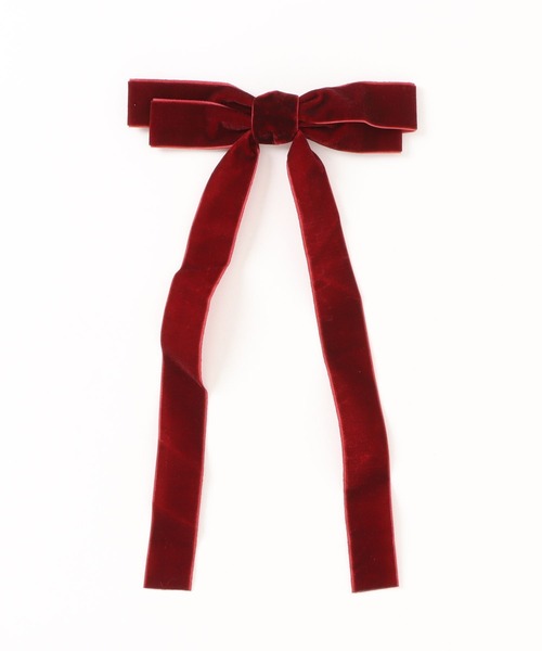 WESTSEA（ウエストシー）の「ベロア ロングリボン ヘアクリップ（バレッタ/ヘアクリップ・レディース・ブラック/ワイン・FREE）」の12枚目の写真