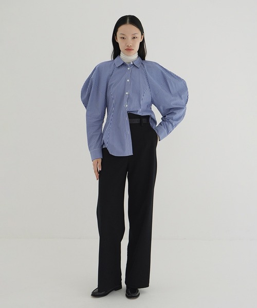 CLANE(クラネ)の「VOLUME SLEEVE SHIRTS(シャツ/ブラウス・レディース・ホワイト/ストライプ・2/1)」の12枚目の写真