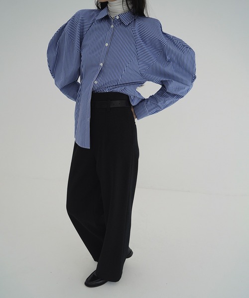 CLANE(クラネ)の「VOLUME SLEEVE SHIRTS(シャツ/ブラウス・レディース・ホワイト/ストライプ・2/1)」の14枚目の写真