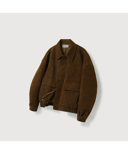 ノーブルハイドスエードレザージャケット_Brown