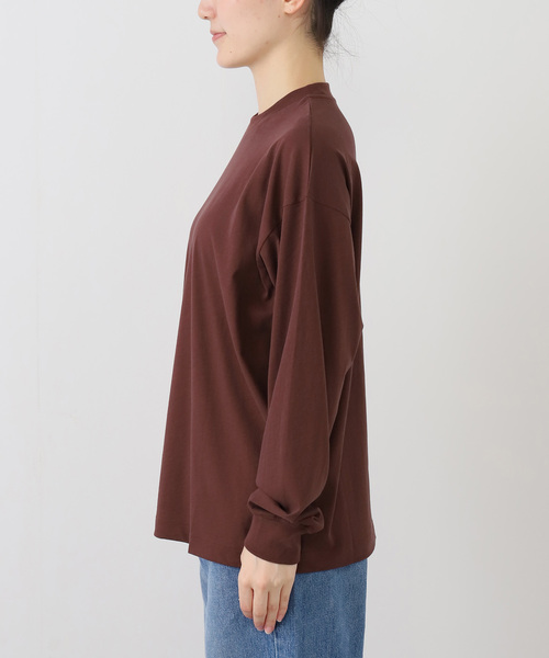 ATON（エイトン）の「ATON エイトン FRESCA NUBUCK ロングスリーブTシャツ KKAGGW0604（Tシャツ/カットソー・レディース・ボルドー/アイボリー・SMALL）」の14枚目の写真