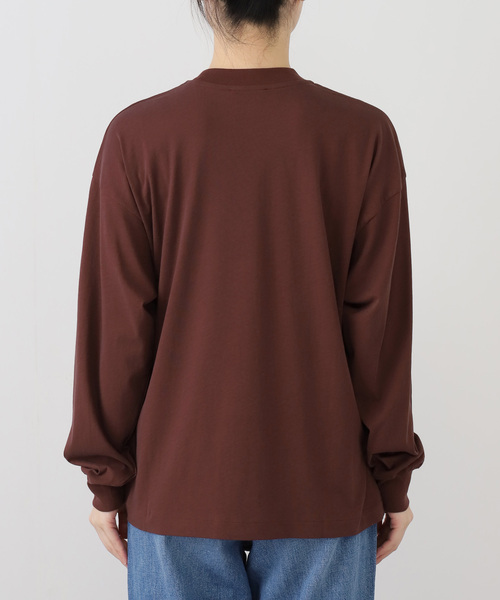 ATON（エイトン）の「ATON エイトン FRESCA NUBUCK ロングスリーブTシャツ KKAGGW0604（Tシャツ/カットソー・レディース・ボルドー/アイボリー・SMALL）」の15枚目の写真