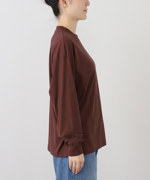 ATON（エイトン）の「ATON エイトン FRESCA NUBUCK ロングスリーブTシャツ KKAGGW0604（Tシャツ/カットソー・レディース・ボルドー/アイボリー・SMALL）」の16枚目の写真