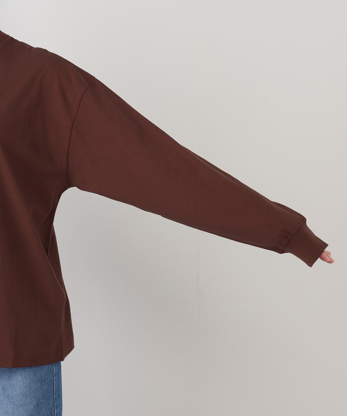 ATON（エイトン）の「ATON エイトン FRESCA NUBUCK ロングスリーブTシャツ KKAGGW0604（Tシャツ/カットソー・レディース・ボルドー/アイボリー・SMALL）」の17枚目の写真