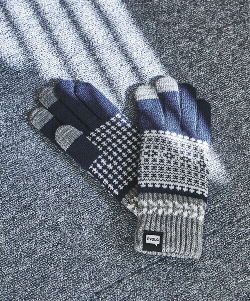 EVOLG（エヴォログ）の「＜EVOLG＞FLEUR グローブ -タッチスクリーン対応-（手袋・メンズ・オリーブ/ネイビー・FREE）」の2枚目の写真