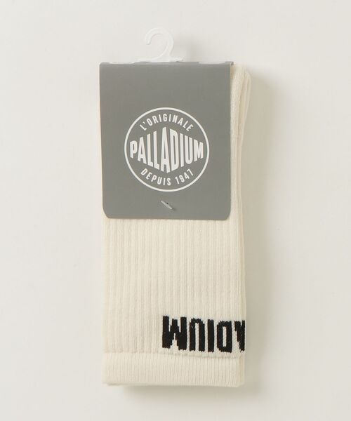 PALLADIUM（パラディウム）の「PALLADIUM/パラディウム MID HT LOGO SOCK 01（ソックス/靴下・メンズ・ホワイト/レッド/ブラック/カーキ・M(24-26)/L(27-29)）」の2枚目の写真