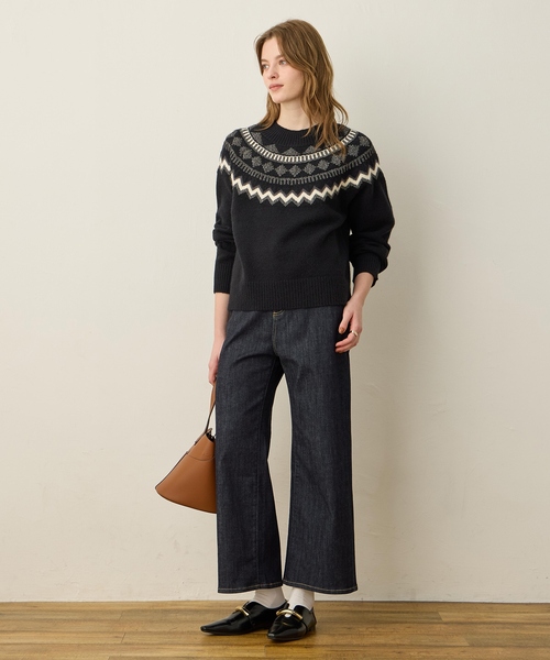 セール】ノルディック柄ニットプルオーバー【洗える】（ニット