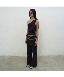 LCDC TM（エルシーディーシーティーエム）の「PLEATS DETAIL FLARED TROUSERS (BLACK)（スラックス）」