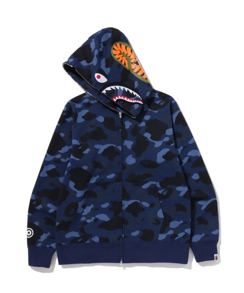 A BATHING APE(アベイシングエイプ)の「COLOR CAMO SHARK FULL ZIP HOODIE(パーカー・メンズ・ブラック/パープル/ネイビー/レッド・X-LARGE/SMALL/XXX-LARGE/XX-LARGE/LARGE/MEDIUM)」の6枚目の写真