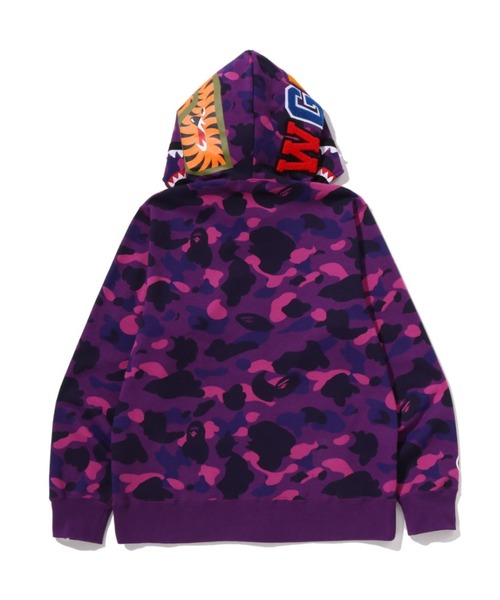 A BATHING APE(アベイシングエイプ)の「COLOR CAMO SHARK FULL ZIP HOODIE(パーカー・メンズ・ブラック/パープル/ネイビー/レッド・X-LARGE/SMALL/XXX-LARGE/XX-LARGE/LARGE/MEDIUM)」の11枚目の写真
