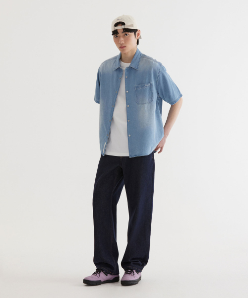 COVERNAT(カバーナット)の「ウォッシングデニムハーフシャツ Light Blue(シャツ/ブラウス・レディース・その他・SMALL/MEDIUM/LARGE/X-LARGE/XX-LARGE/X-SMALL)」の5枚目の写真