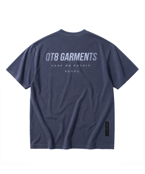 QT8 GARMENTS(キューティーエイトガーメント)の「LB Pigment Simple Logo Tee (Navy)(Tシャツ/カットソー・レディース・その他・LARGE/X-LARGE/SMALL/MEDIUM)」の1枚目の写真