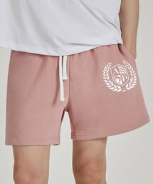 シールドエンブレムコンフォータブルワッフル裏毛ショートパンツ_ピンク