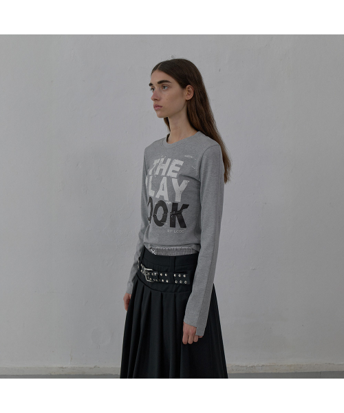 LCDC TM(エルシーディーシーティーエム)の「PRINTED JERSEY TOP (MELANGE GREY)(Tシャツ/カットソー・レディース・その他・SMALL/MEDIUM)」の6枚目の写真