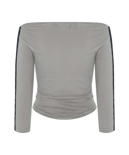 PLEASENOFOLLOW（プリーズノーフォロー）の「Lexi Hooked Shirring top (Mocha Grey)（Tシャツ/カットソー・レディース・その他・FREE）」の3枚目の写真