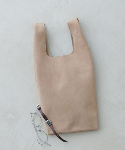 STANDARD SUPPLY(スタンダードサプライ)の「スタンダードサプライ / SHEEP SUEDE シープスエード / MINI BAG ミニバッグ(トートバッグ・レディース・グレー/スモークピンク/ブラウン/ライム/ベージュ/ミント・FREE)」の4枚目の写真